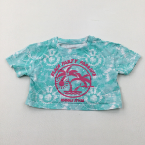 18-24-months Primark 'Beach Party Paradise' Tie Dye Effect Green Cropped T-Shirt