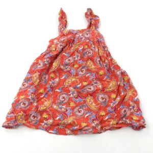 7-8-years Primark Paisley Pattern Red Summer Dress