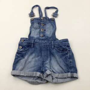 7-8-years F&F Mid Blue Denim Shirt Dungarees