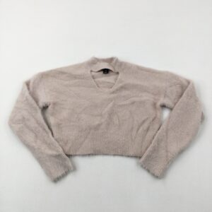 8-9-years New Look Pale Pink Fluffy Knitted Cropped Jumper