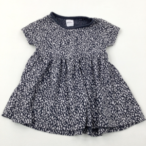 12-18-months Next Patterned Charcoal & White Jersey Dress